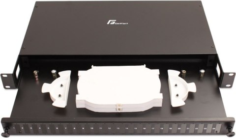 GETFORT PRZEŁĄCZNICA ŚWIATŁOWODOWA GETFORT 1U 19 Cali 24xSC DUPLEX Z PÓŁKĄ