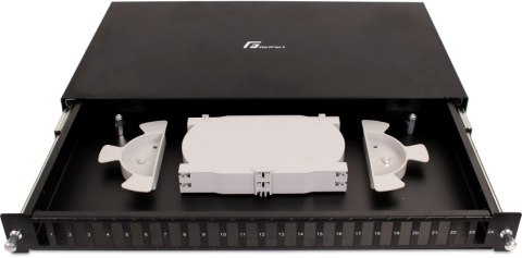 GETFORT PRZEŁĄCZNICA ŚWIATŁOWODOWA GETFORT 1U 19 Cali 24xSC DUPLEX Z SZYNAMI