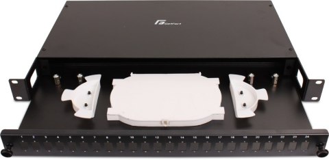 GETFORT PRZEŁĄCZNICA ŚWIATŁOWODOWA GETFORT 1U 19 Cali 24xSC SIMPLEX Z PÓŁKĄ