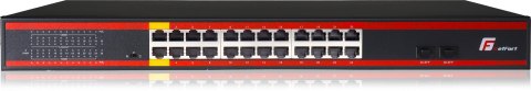 GETFORT SWITCH POE GETFORT 24GE+2SFP Gigabit 400W