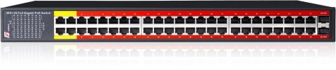GETFORT SWITCH POE GETFORT 48GE+2SFP Gigabit 800W