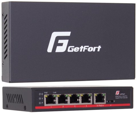 GETFORT SWITCH POE GETFORT 4GE+1GE 90W (POE-IN)