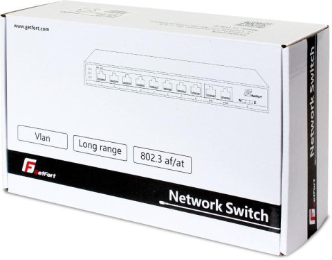 GETFORT SWITCH POE GETFORT 8FE+2GE 120W
